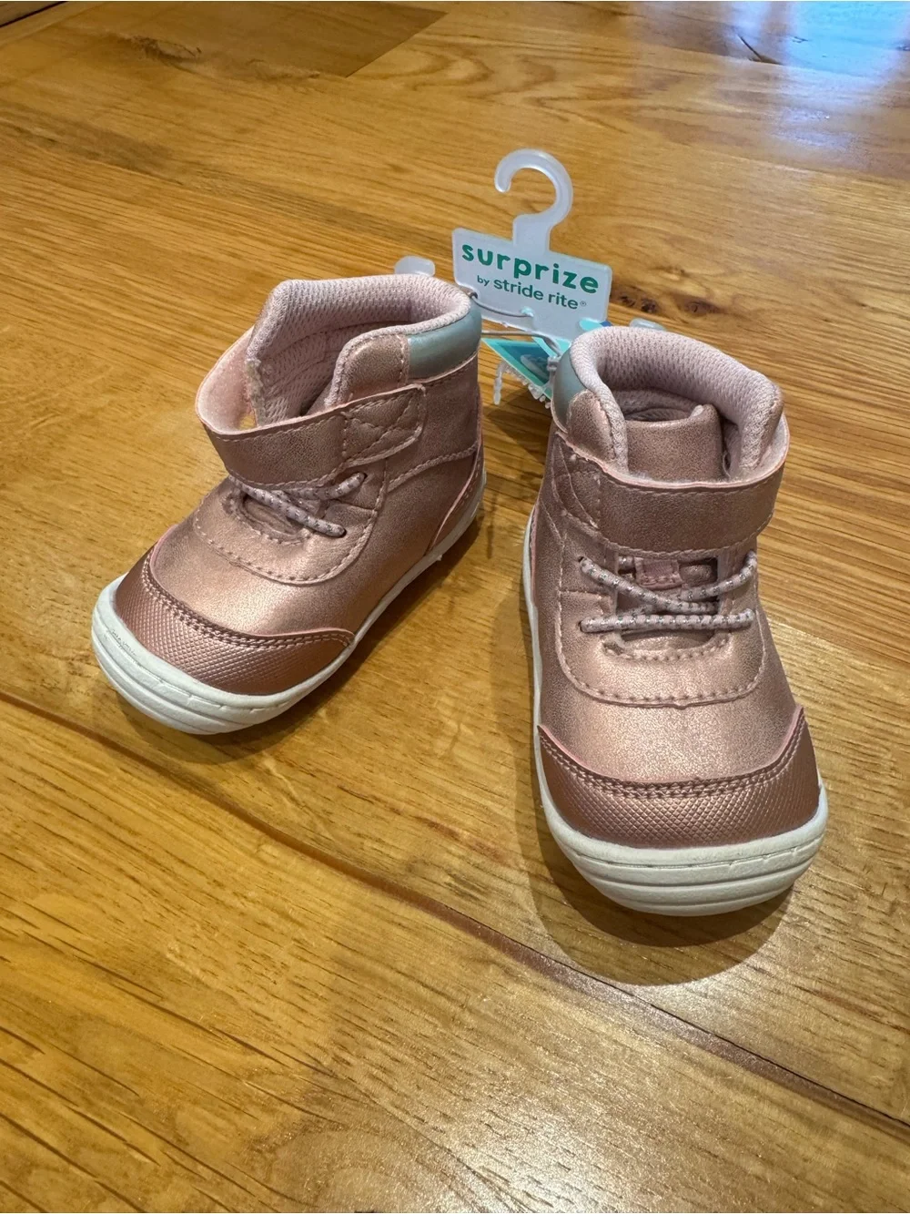 Stride Rite Toddler Rose Gold High Top Sneaker Booy